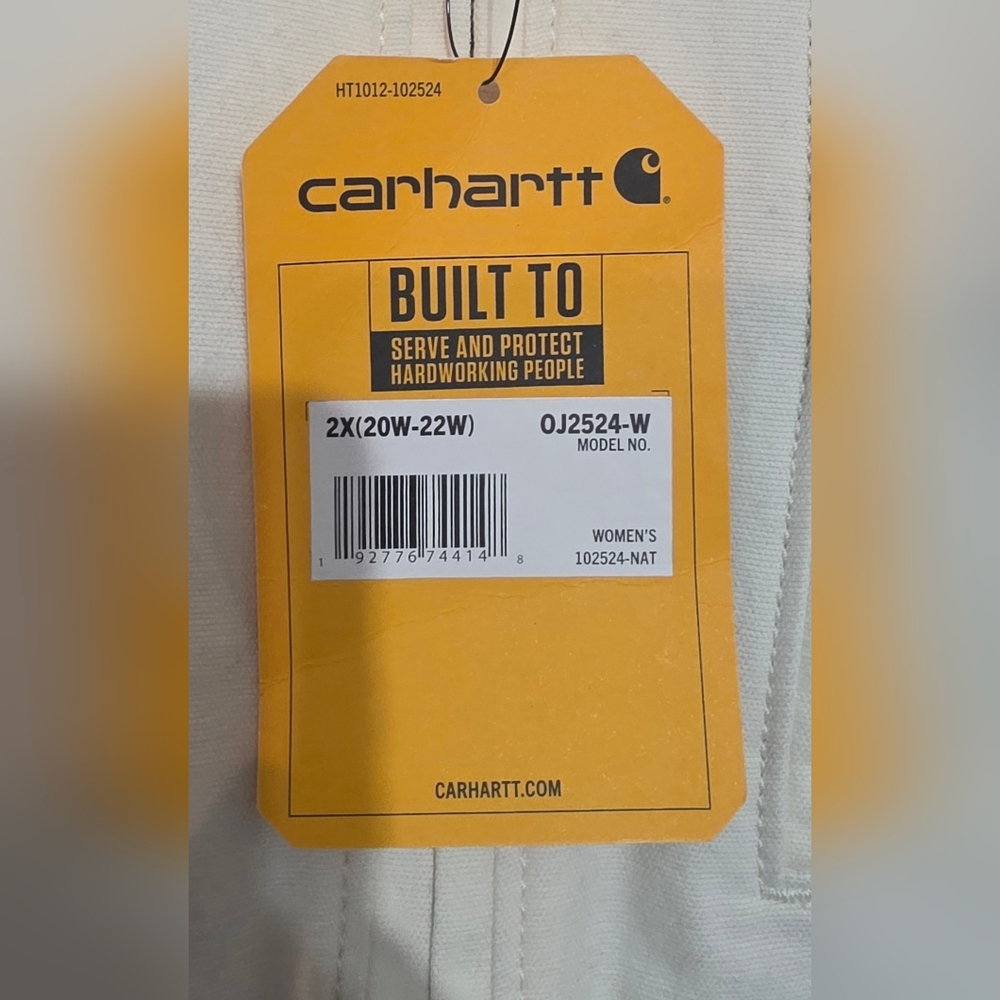 Carhartt Women's Crawford Bomber Jacket Natural Size 2X NWT - Picture 7 of 7